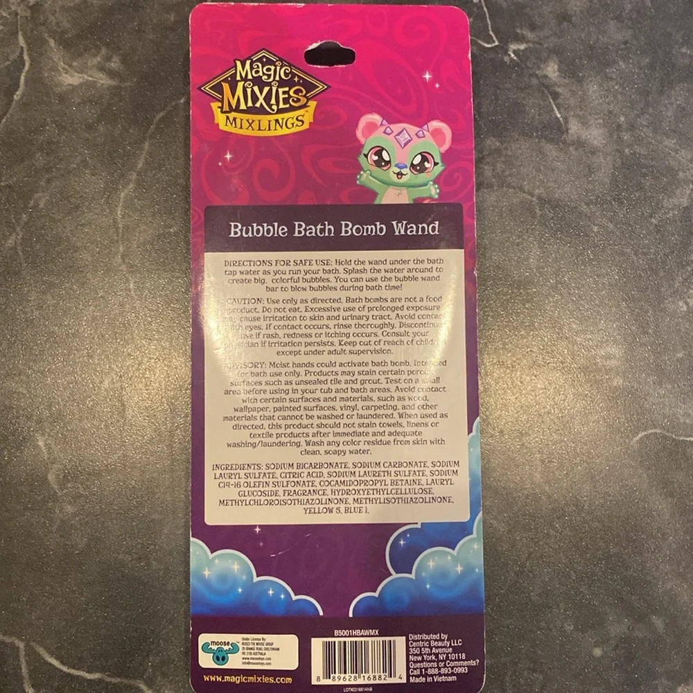 Magic Mixies Mixlings Vanilla Bubble Bath Bomb Wand